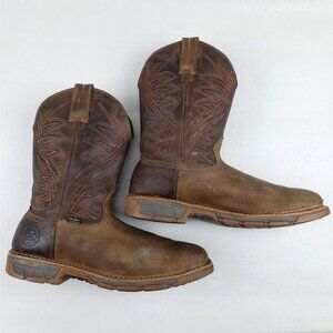 Irish Setter Marshall 11" Leather Boot Mens 13 Brown Pull On Waterproof Soft Toe